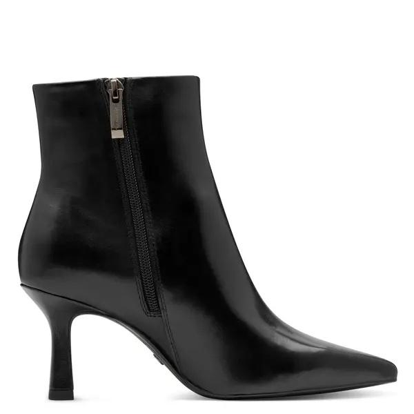 Leather Stiletto Heel Ankle Boot