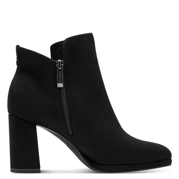 Suede Effect V-Cut Ankle Boot