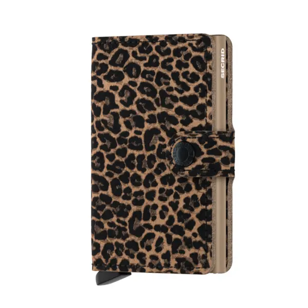 Leo Print Mini Wallet - Beige