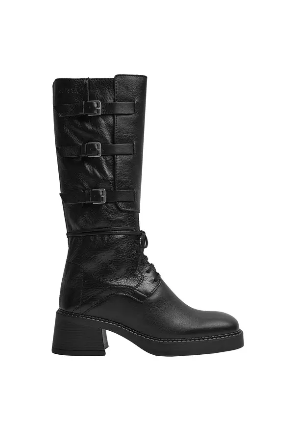 Sigrid Multi Belts Leather Tall boots