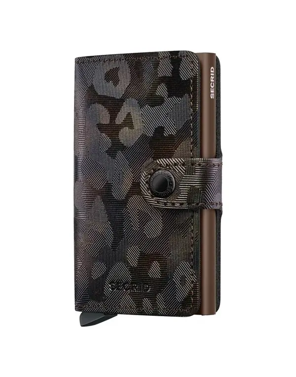 Leather Mini Wallet Jungle Brown Image