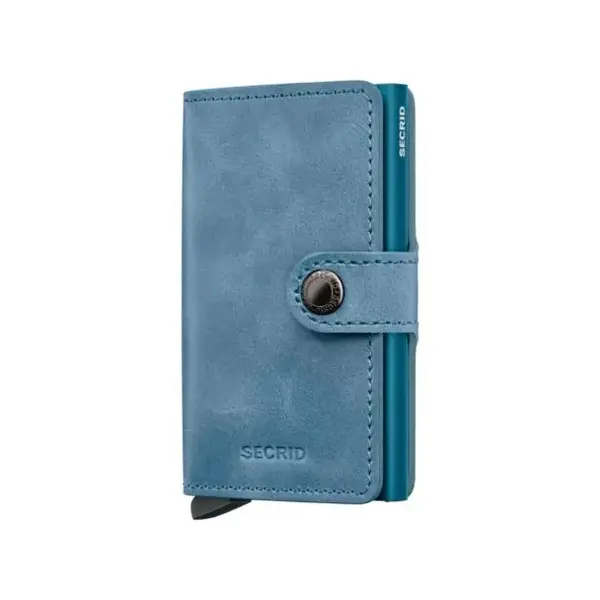  Mini Wallet Leather Vintage Teal