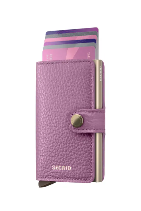 Pebbled Mini Wallet - Orchid