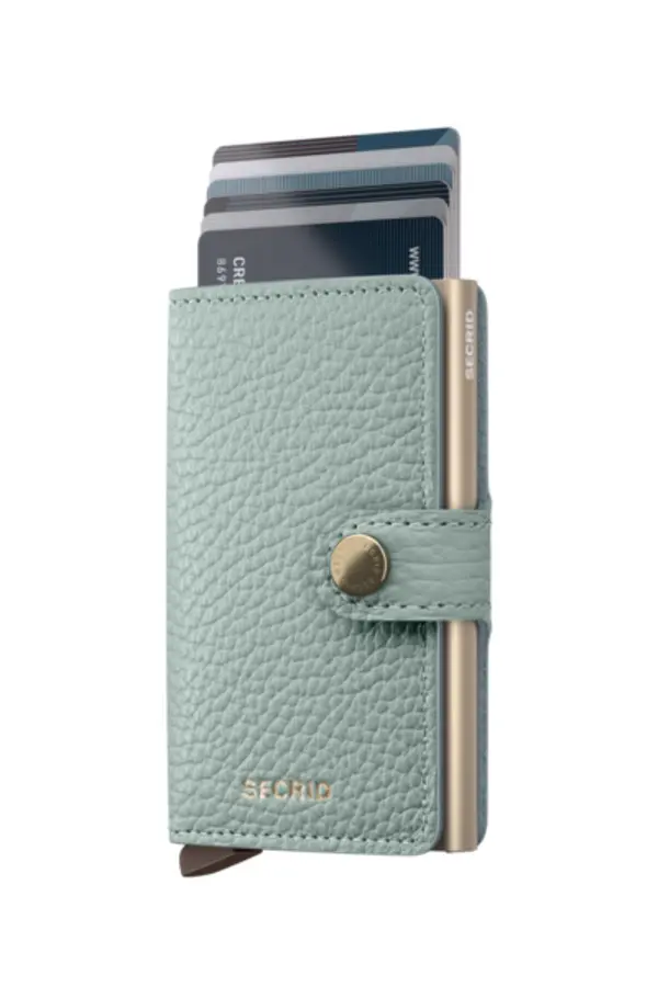 Pebbled Mini Wallet - Sea Green