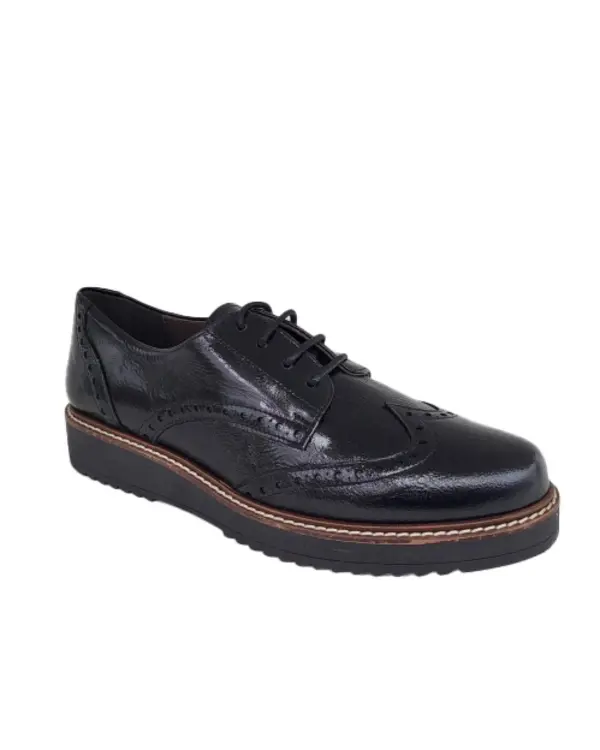Patent Brogue Platform Oxford Shoes