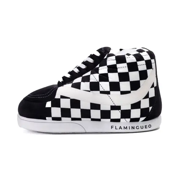 Checkerboard High-Top Sneaker Slipper - Kids