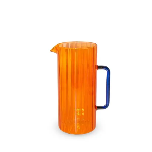 Glass carafe. Color: Orange. Capacity: 1.2 L.