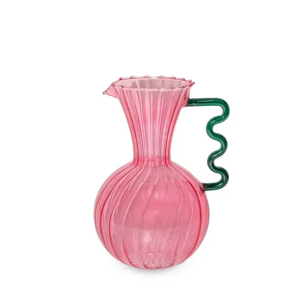 Glass carafe. Color: Pink. Capacity: 1.5 L.