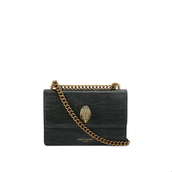 Lizard Print Small Leather Crossbody Bag