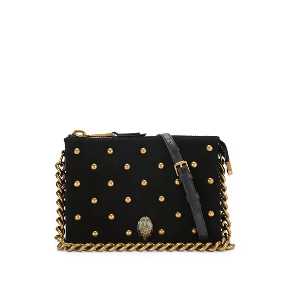 Kensington Three Pouch Studded Crossbody Bag
