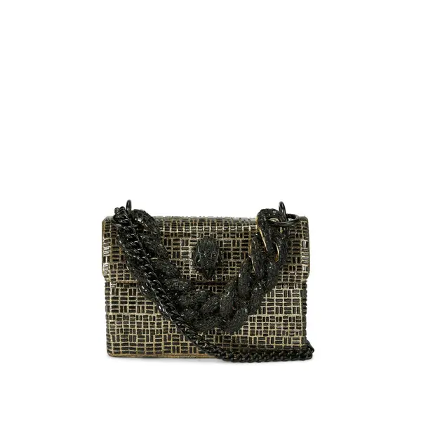 Metallic Kensington Crossbody Bag with Oversized Chain Image