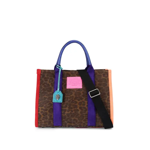 Southbank Colorful Printed Tote Bag with Suede Panels Image