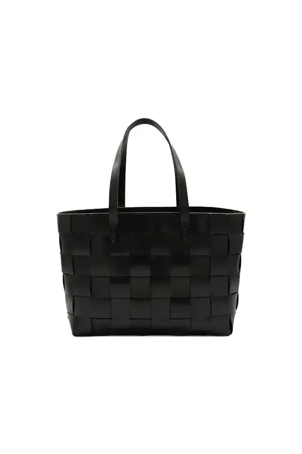 Woven Leather Tote Bag