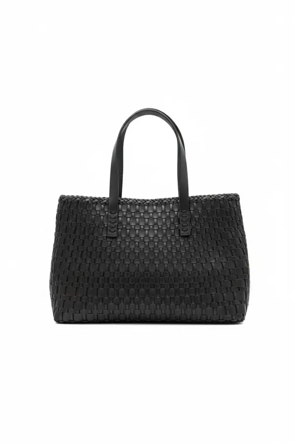 Classic Woven Leather Shopper Bag