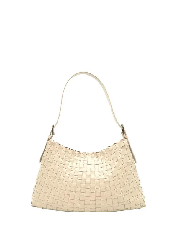 Salvage Woven Leather Hobo Bag