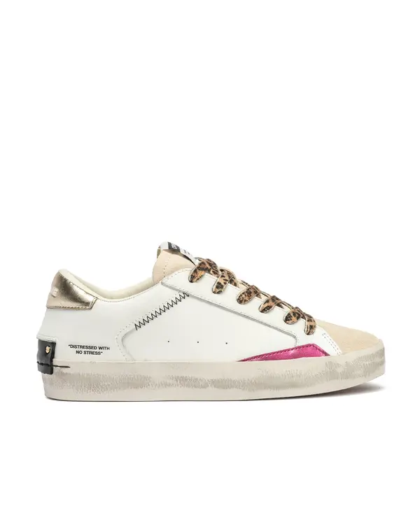 Distressed Sugar Fang Leather Sneakers Image