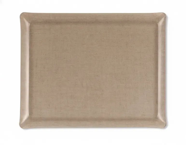 ACRYLIC TRAY 37*28 LINEN NATURAL