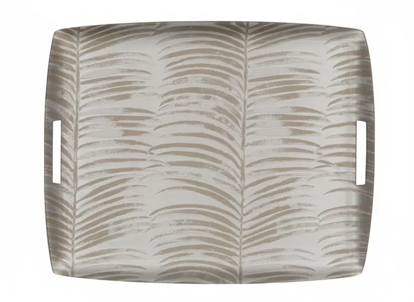 ACRYLIC TRAY 54X43CM TRIBAL SILVER