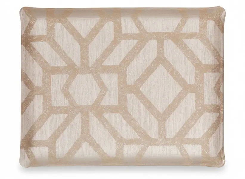 ACRYLIC TRAY 54X43CM TRIBAL CREAM