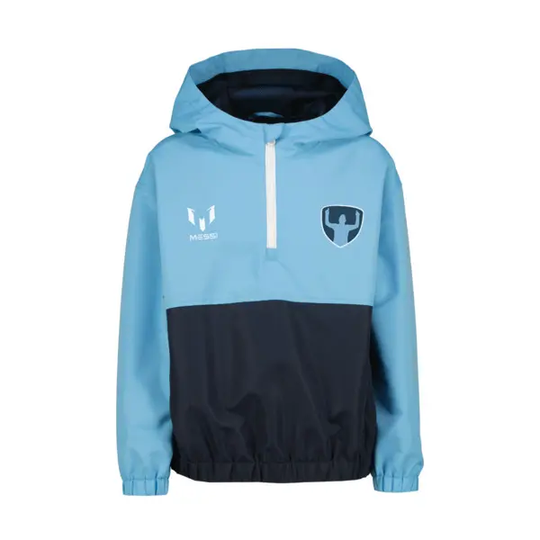 Two-Tone Quarter-Zip Hooded Windbreaker