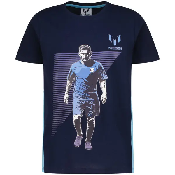 Messi Illustrated Action Graphic Short Sleeve T-Shirt