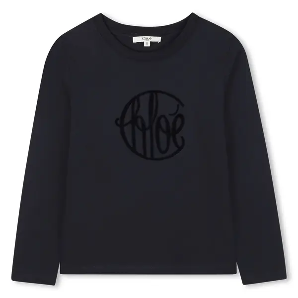 Monogram Logo Cotton Long Sleeved T-shirt - Kids