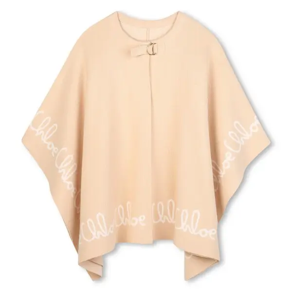 Knitted Cape with Logo - Kids