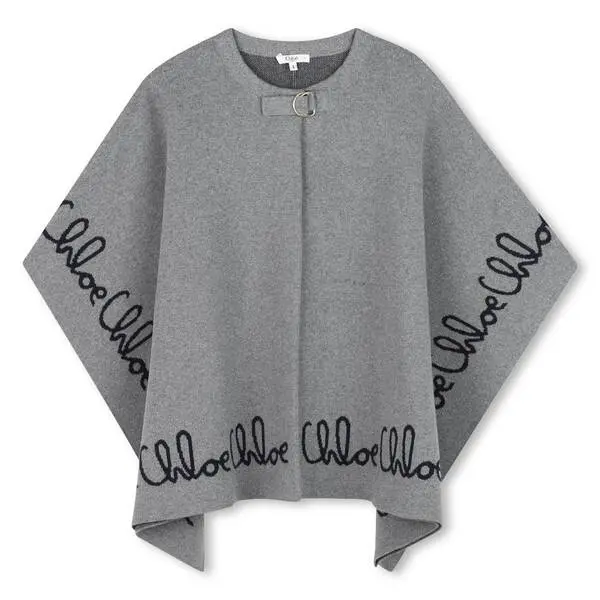 Knitted Cape with Logo - Junior