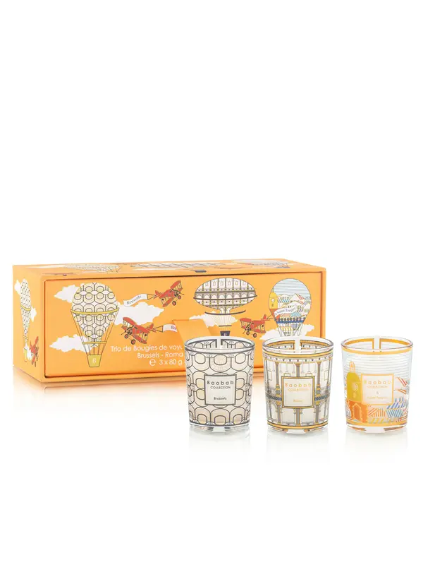 TRIO TRAVEL CANDLES BRUSSELS-ROMA-SAINT
TROPEZ