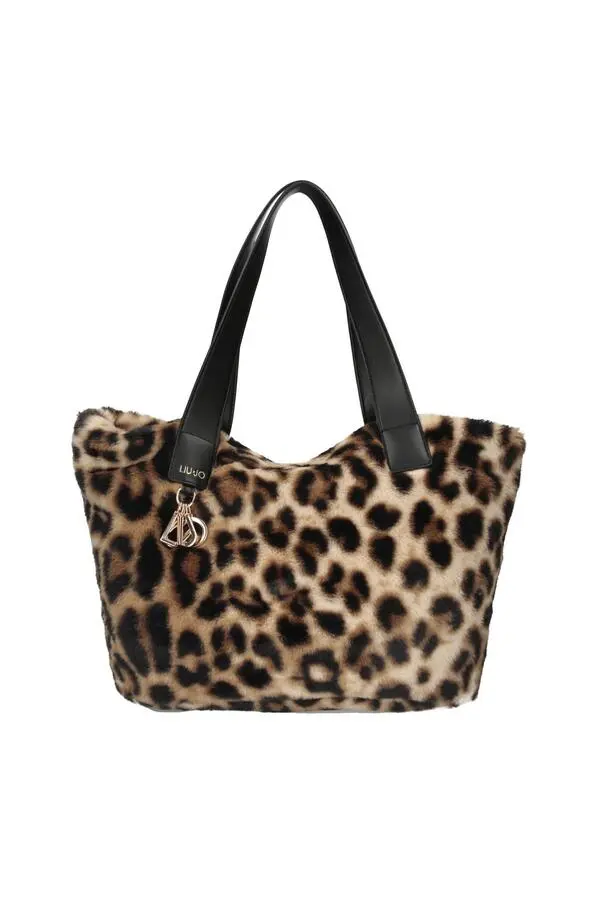 Large faux fur hobo bag Image