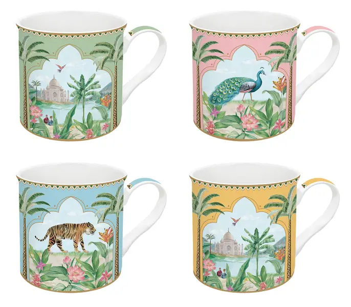 Paradise Sauvage Fine China Mug Set