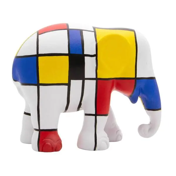 Elephant Statue Hommagetomondriaan 15cm