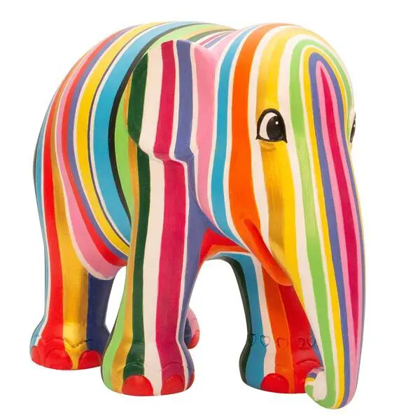 Elephant Statue Ms Stripey 15cm