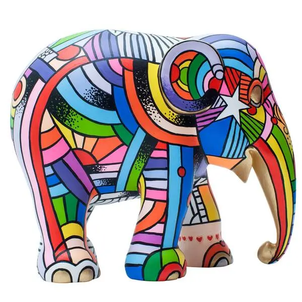 Elephant Statue Peace, Love & Music 15cm