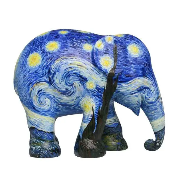 Elephant Statue Starry Night 10cm
