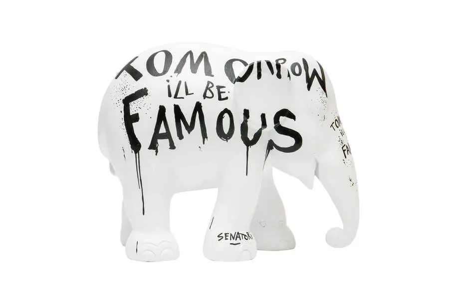 Elephant Statue Tomorrow Ill be Famous 10cm Image