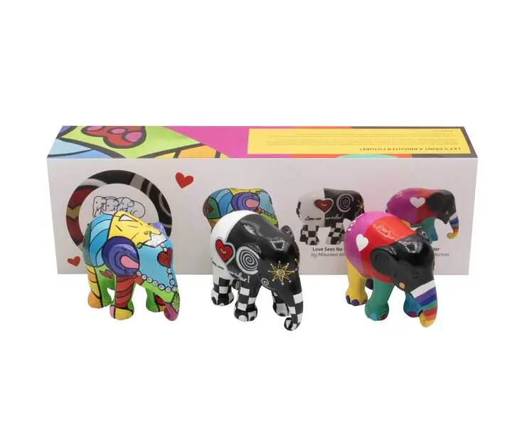 Pack of 3 - Elephant Statue Lots of Love 3x7 (7cm)