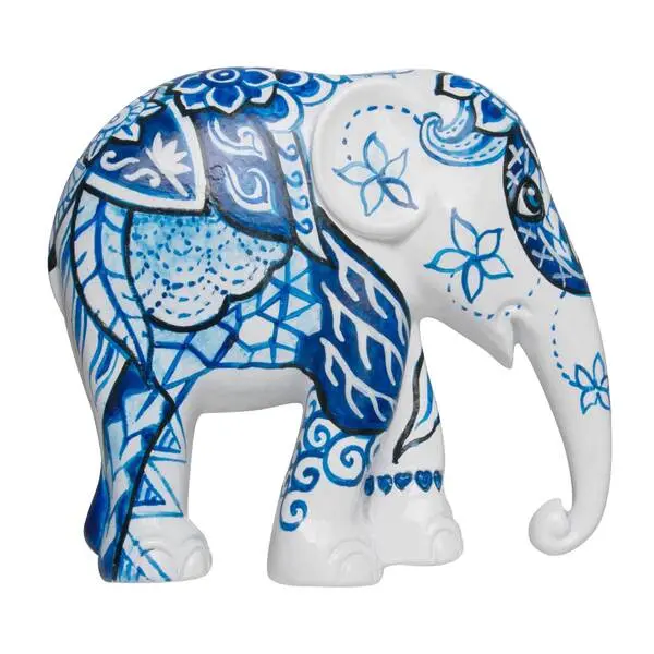 Elephant Parade Magnet 7cm Indigo Tattoo