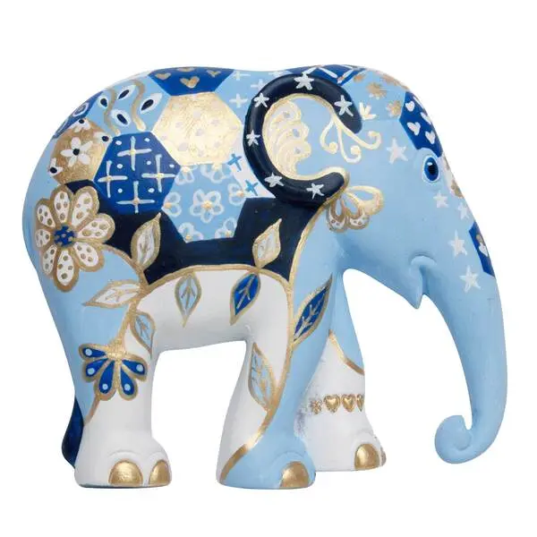 Elephant Parade Magnet 7cm Patchie Indigo