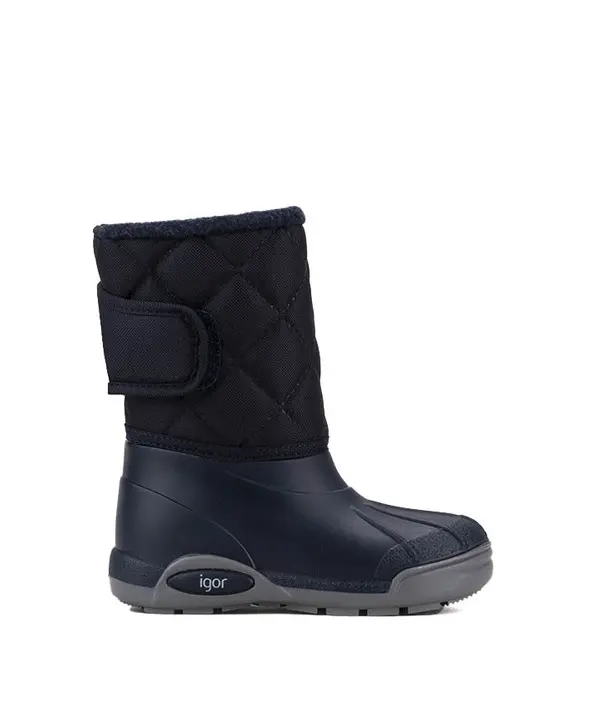 Quilted Winter Boots with Easy Fasten Strap