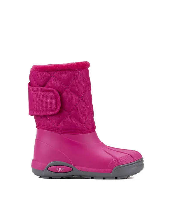 Quilted Winter Boots with Easy Fasten Strap