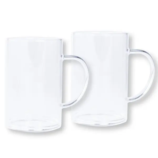 Set Of 2 Single-Walled Glass Coffee Cups, 200ml