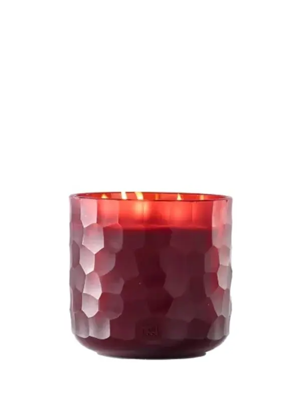 Circle Red Zanzibar Candle 14X15cm Large
