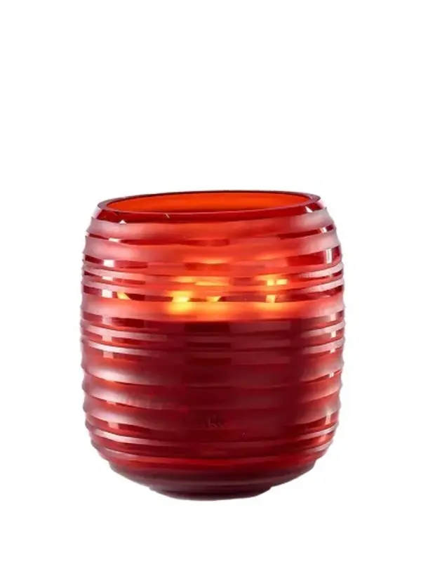 Sphere Red Phuket Lotus Candle 19X20cm Large