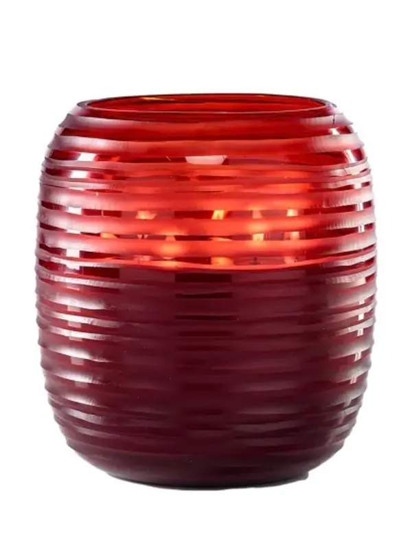Sphere Red Phuket Lotus Candle 23X27cm Xlarge