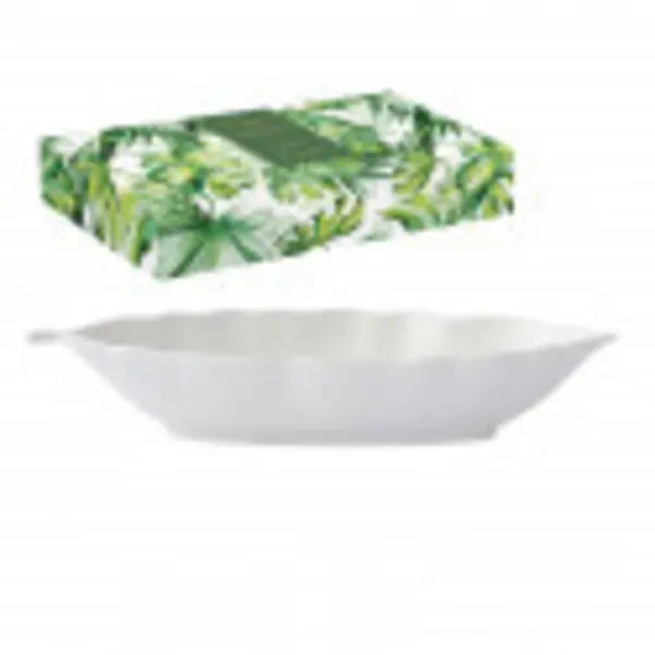 Porcelain bowl 36x16 cm tropical leaf shape 