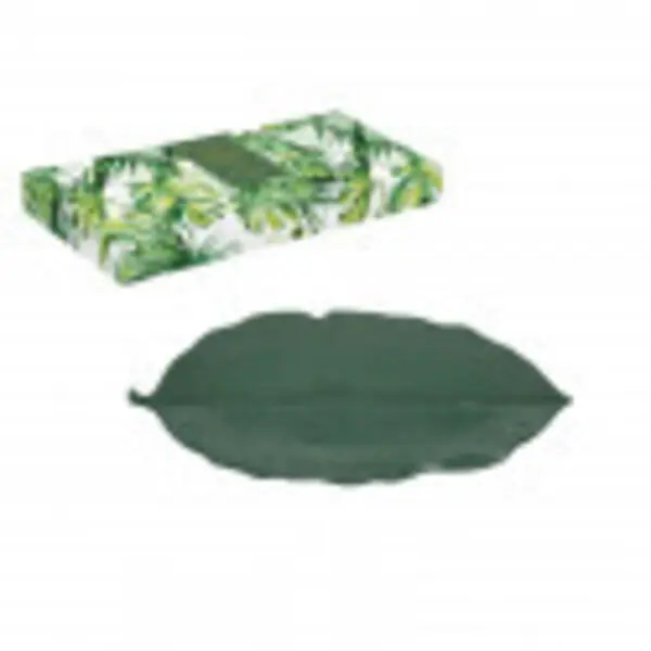 Porc.Serving platter 39x16 cm tropical leaf shape 