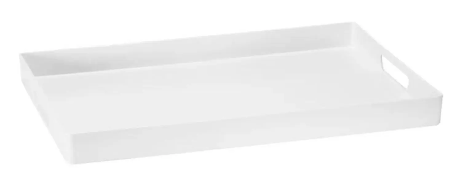 TRAY  WITH CORNERS S2X35 CM LIGHT - mélamine