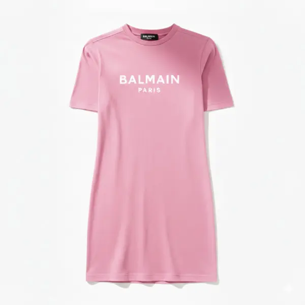 Logo-Print Short-Sleeve Jersey Dress