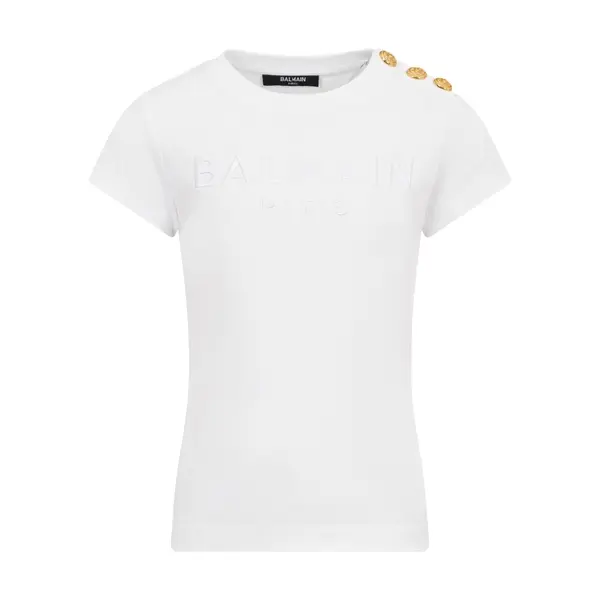 Short Sleeve T-Shirt with Shoulder Buttons